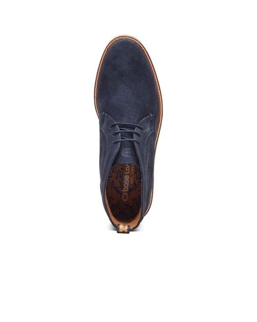 Base London Blue Lincoln Chukka Boots for men