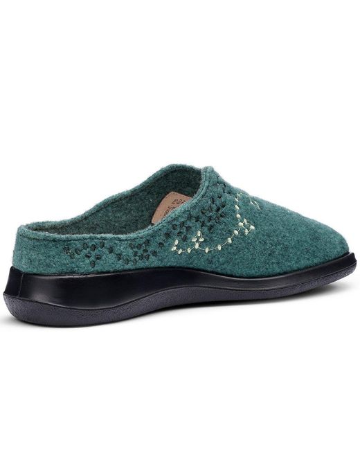 Hotter Blue Cuddle Slippers