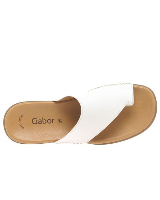Gabor White Lanzarote Sandals