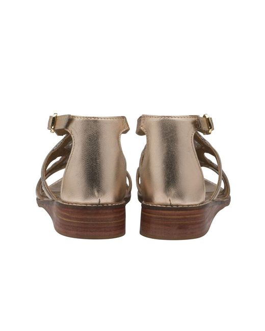 Ravel Metallic Cardwell Low Heeled Sandals