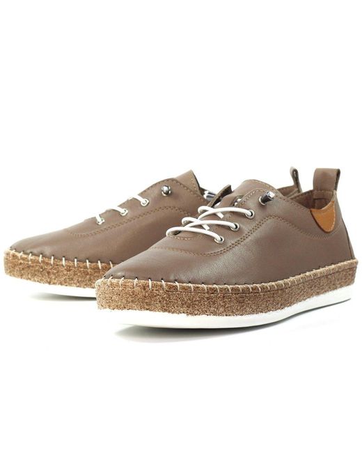 Lunar (GRS) Brown Evie Plimsoll Trainers