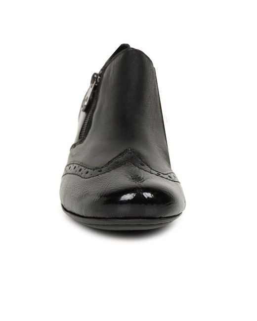 Rieker Black Treat High Cut Court Shoes