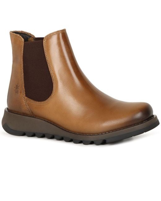 Fly London Brown Salv Casual Ankle Boots