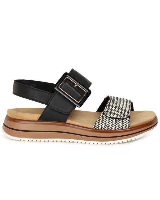 Remonte Black Manila Sandals