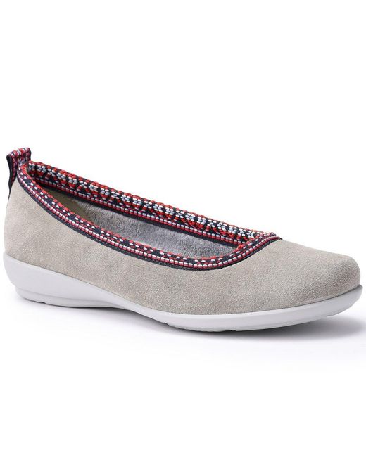 Hotter Blue Honey Wide Fit Slippers