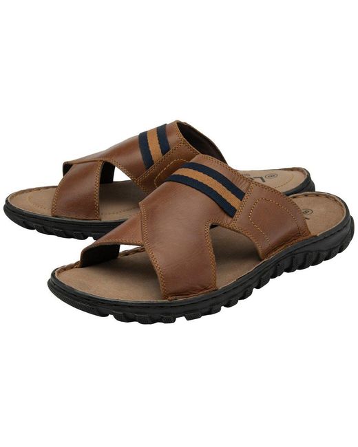 Lotus Brown Bastion Sandals for men