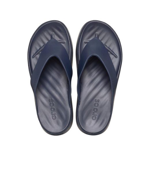 CROCSTM Blue Getaway Platform Flip Toe Post Sandals