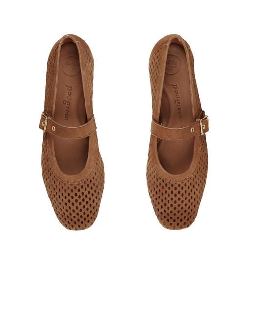 Paul Green Brown Stella Ballerina Shoes