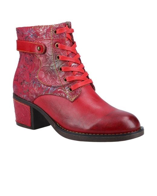 Riva Red Musa Ankle Boots