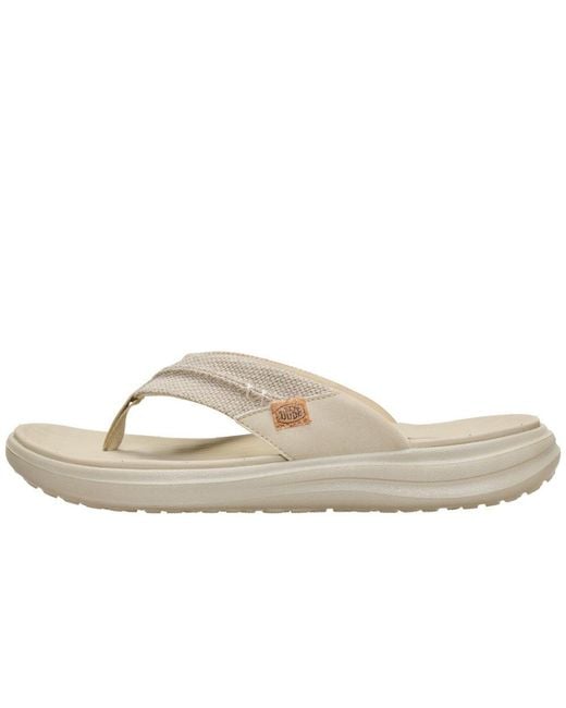 HeyDude Gray Finn Flip Braided Sandals for men