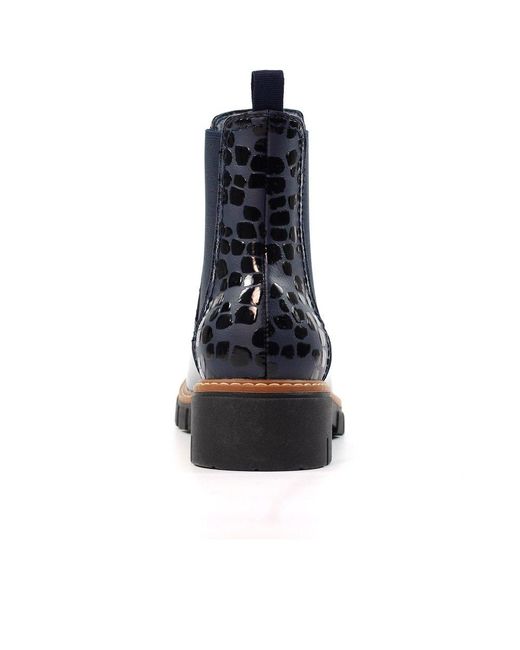 Lunar Blue Peace Ankle Boots