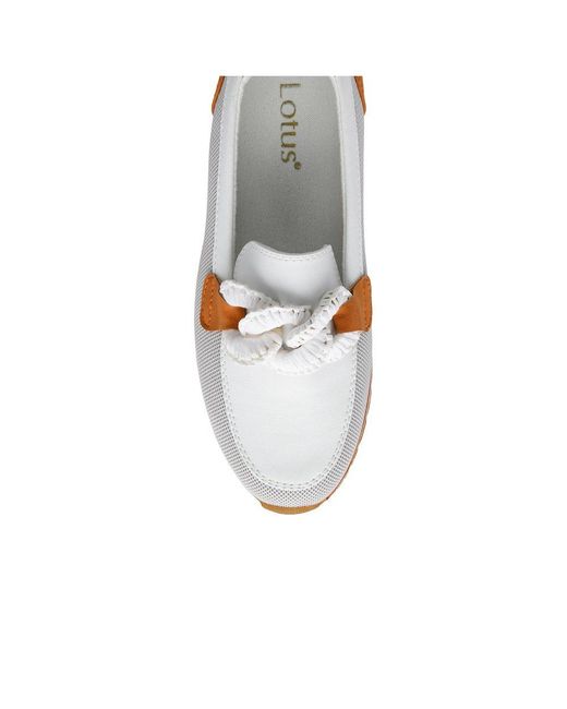Lotus White Lorrian Loafers
