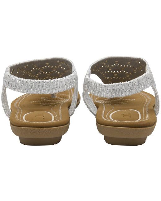 Lotus Metallic Vena Sandals
