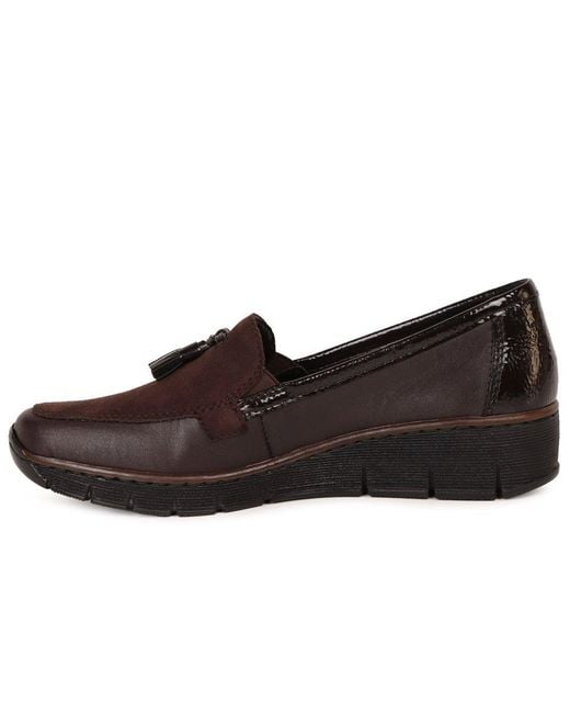 Rieker Brown Grade Tassel Loafers