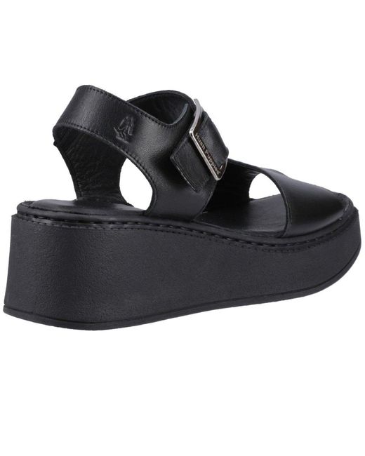 Hush Puppies Black Beatrix Wedge Sandals