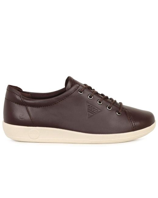 Ecco Brown Soft 2 Lace Trainers