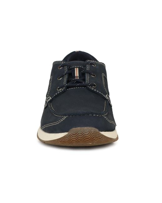 Clarks Blue Sailview Lace Shoes for men
