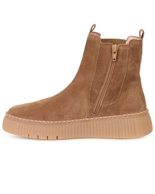 Gabor Brown Relaxed Chelsea Boots