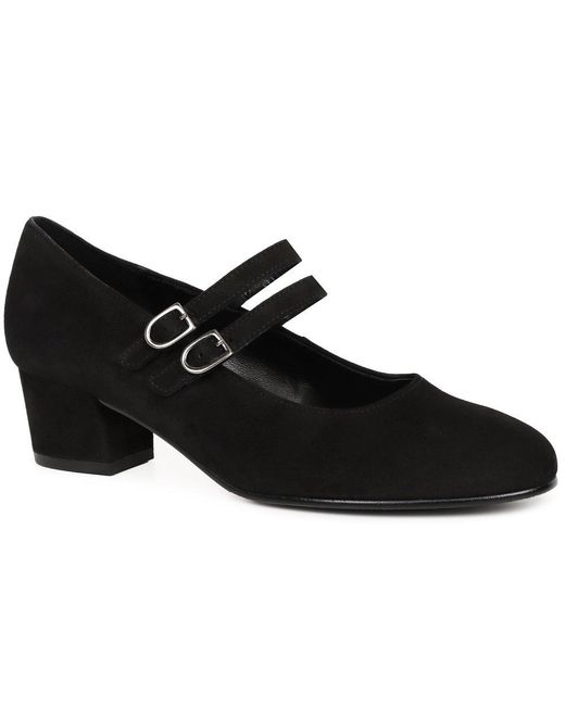 Gabor White Belva Mary Jane Court Shoes Colour: Puder Patent