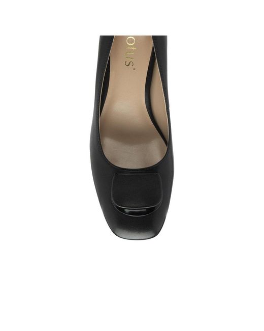 Lotus Black Allegra Court Shoes