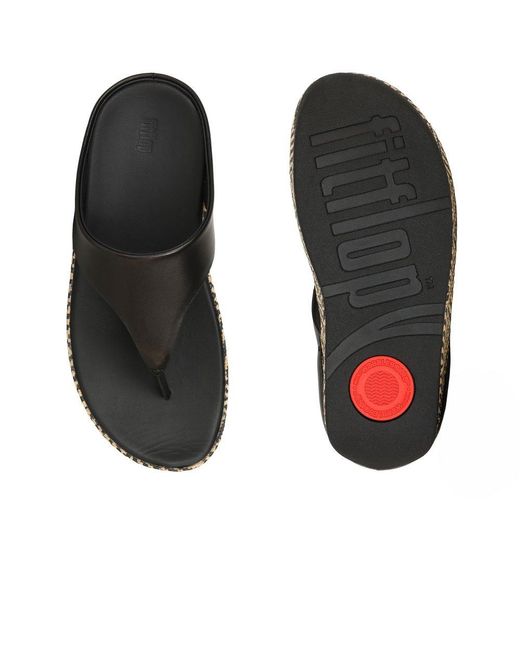 Fitflop Black Lulu Lux Graphic Weave Sandals
