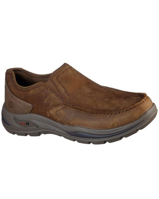 Skechers Arch Fit Motley Hust Casual Shoes in Brown for Men | Lyst Canada