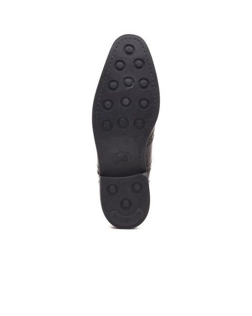 Base London Black Clarence Brogue Shoes for men