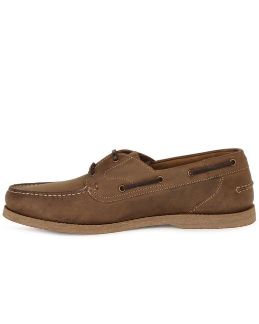 Loake Brown Padstow Boat Shoes for men