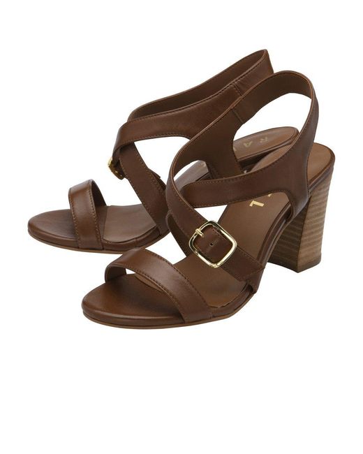 Ravel Brown Birkby Heeled Sandals
