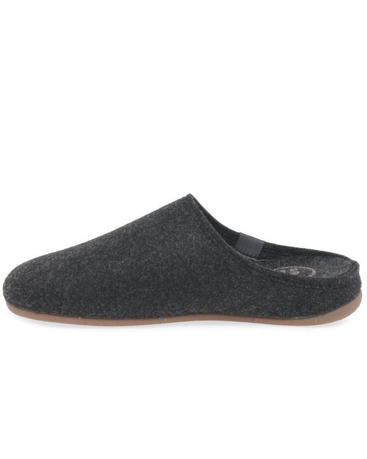 Toni Pons Black Neo Lined Mule Slippers for men