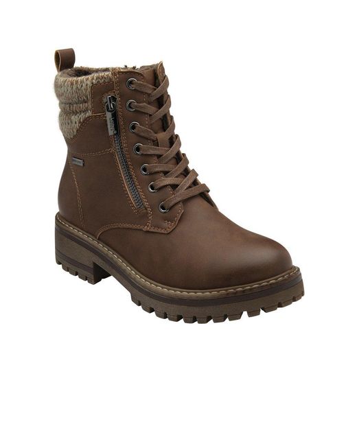 Lotus Brown Stefani Ankle Boots