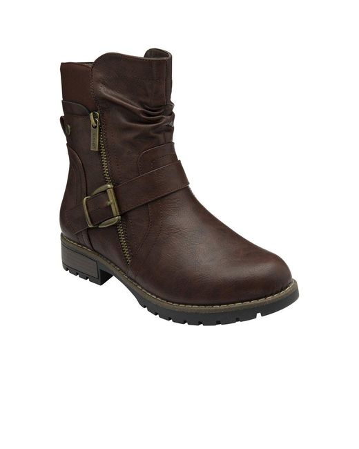 Lotus Brown Tulia Wide Fit Calf Boots