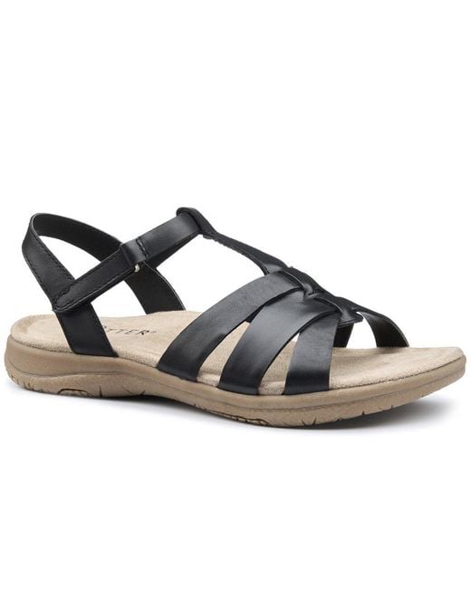 Hotter Black Rainer Sandals