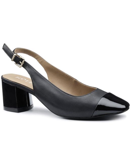 Hotter Blue Shimmy Slingback Court Shoes
