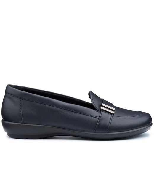 Hotter Blue Clay Wide Fit Loafers