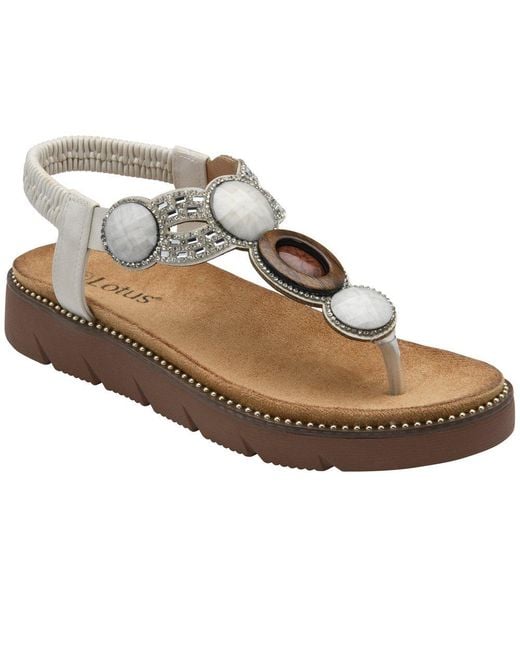 Lotus White Alcina Sandals