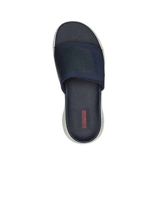 Skechers Blue Go Walk Flex Sandbar Mule Sandals for men