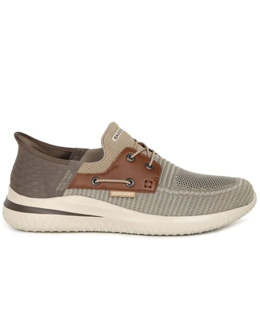 Skechers Brown Delson 3.0 Roth Slip for men