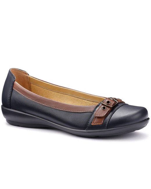 Hotter Blue Sparrow Flat Pumps