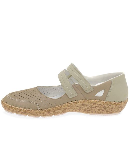 Rieker Gray Andrea Mary-Jane Shoes