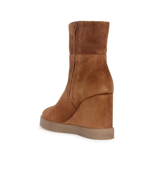 Geox Brown D Eildea Wedge B Ankle Boots