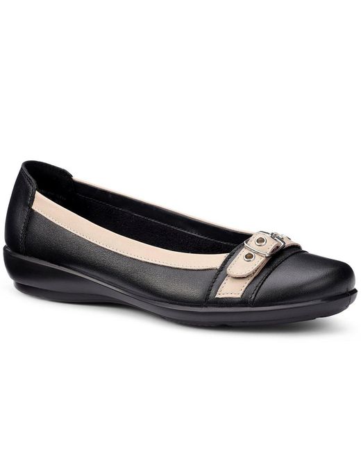 Hotter Blue Sparrow Flat Pumps