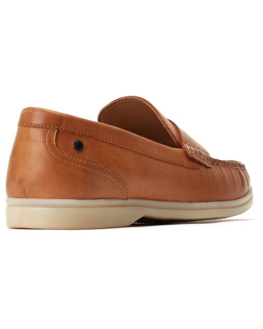 Base London Brown Marlin Penny Loafers for men