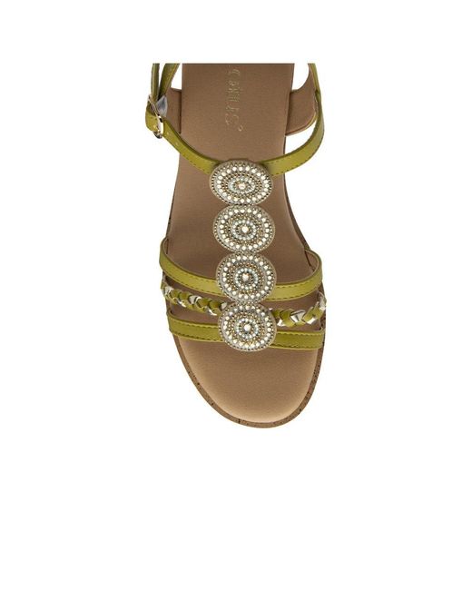Lotus Metallic Shannon Heeled Sandals