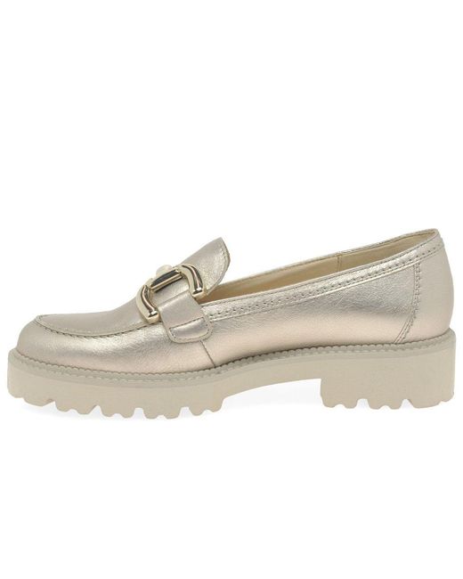 Gabor White Donna Loafers