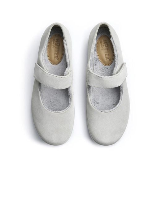 Hotter White Treasure Slippers