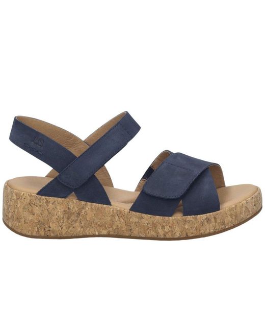 Josef Seibel Blue Evita 03 Wedge Sandals