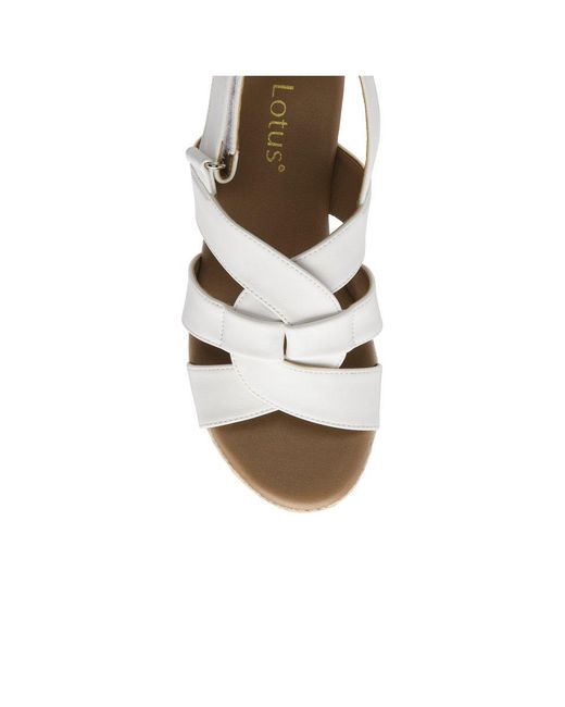 Lotus Metallic Reina Wedge Sandals