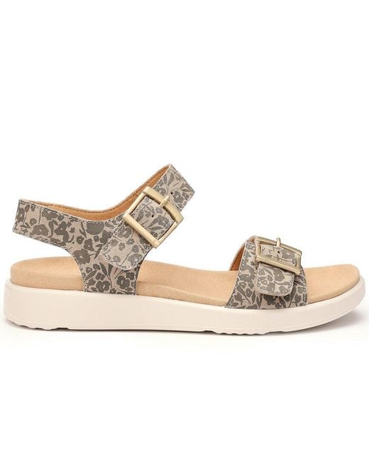 Hotter Metallic Corfu Wide Sandals