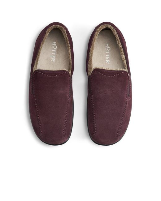 Hotter Red Relax Warm Lined Slippers for men